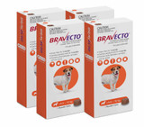 Bravecto Flea and Tick Chew for Dogs 9.9-22 lbs (4.5-10 kg) - Orange 4 Chews
