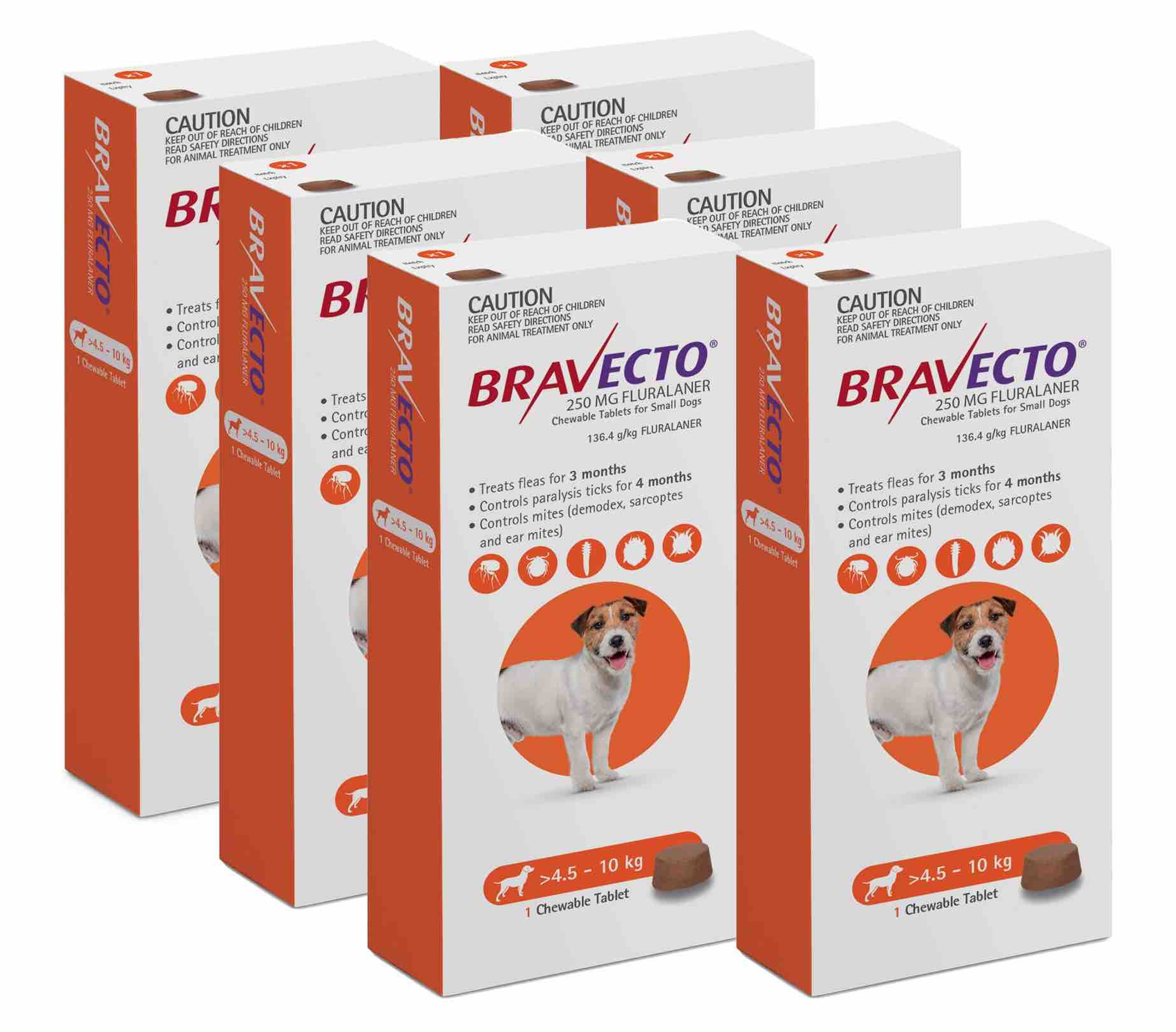 Punktlighed Gooey Overfrakke Bravecto Flea and Tick Chew for Dogs 9.9-22 lbs (4.5-10 kg) - Orange 6  Chews | Discount Pet Medication USA