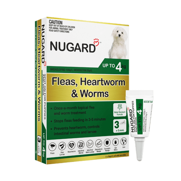 Nugard For Puppies and Toy Dogs Up to 8.8 lbs (up to 4kg) Green - 3 Doses