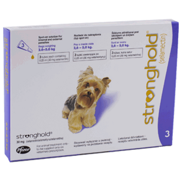 Stronghold for Dogs 5.1-10 lbs (2.6-5 kg) - Violet 3 Doses
