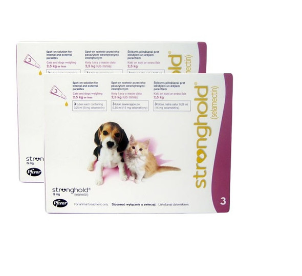 Stronghold for Puppies & Kittens up to 5 lbs (up to 2.5 kg) - Mauve 6 Doses