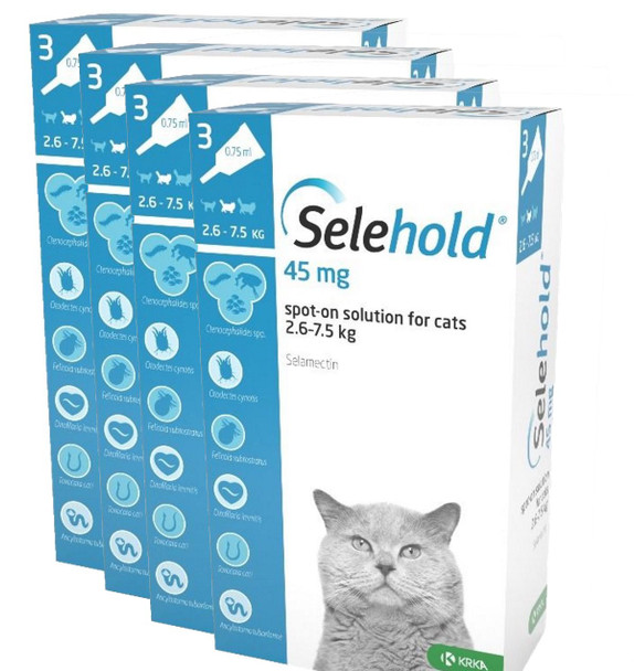 Selehold for Cats 5.1-15 lbs (2.6-7.5 kg) - Blue 12 Doses