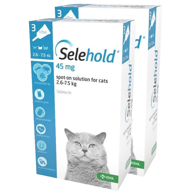 Selehold for Cats 5.1-15 lbs (2.6-7.5 kg) - Blue 6 Doses