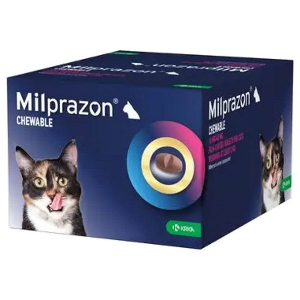 Milprazon Chewables 16/40mg  For Cats 8.8-17.6 lbs (4-8kg) - 48 Chews