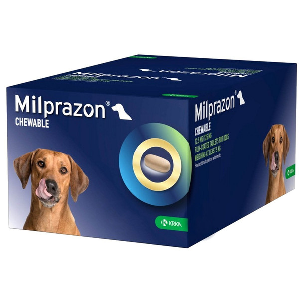 Milprazon Chewables 12.5/125mg For Dogs 11-55.1lbs (5-25kg) - 48 Chews