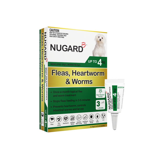 Nugard For Puppies and Toy Dogs Up to 8.8 lbs (up to 4kg) Green - 3 Doses