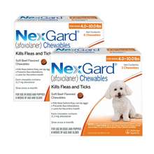 Nexgard Chews for Dogs 4-10 lbs (2-4 kg) - Orange 9 Chews