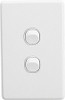 2 Gang Single light switch CLASSIC Vertical
