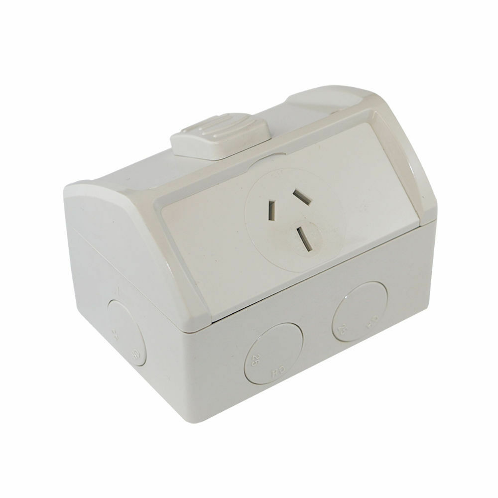 Eda CONVERTER 15 Amp Auf 10 Amp – Tragbarer RCD Adapter, 2x Single Steckdose, 220V, Typ A, Orange