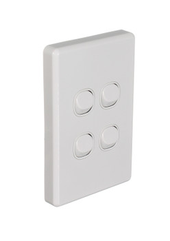 4 Gang Single light switch CLASSIC Vertical