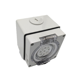 20 Amp 5 Pin 3 phase Surface Socket Outlet  IP66