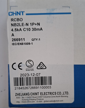 CHINT RCBO 4.5KA Safety Switch Circuit Breaker 1 Pole +N Type A