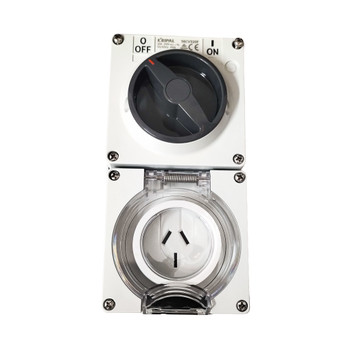 20 Amp 3  Pin Switched Socket Outlet  Flat Pin