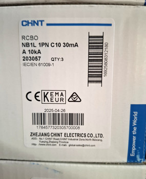 2 Pole RCBO 6Ka Safety Switch Circuit Breaker 1 Pole +N Type A CHINT