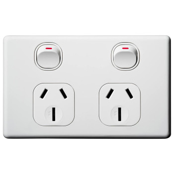 15 amp  Double Power Point GPO Classic