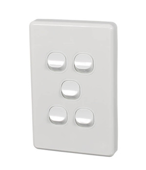 5 Gang Switch Vertical Classic