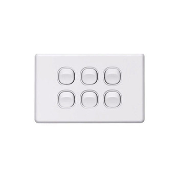 6 Gang Switch Horizontal Classic