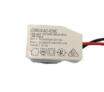 USB Charger Mechanism for Clipsal Iconic Dual USB A & C 3A Fast Charge PD20W