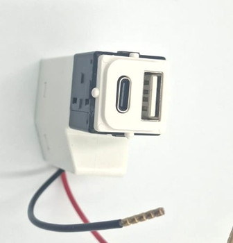 USB Charger Mechanism for Clipsal Iconic Dual USB A & C 3A Fast Charge PD20W USB Charger Mechanism for Clipsal Iconic Dual USB A & C 3A Fast Charge PD20W