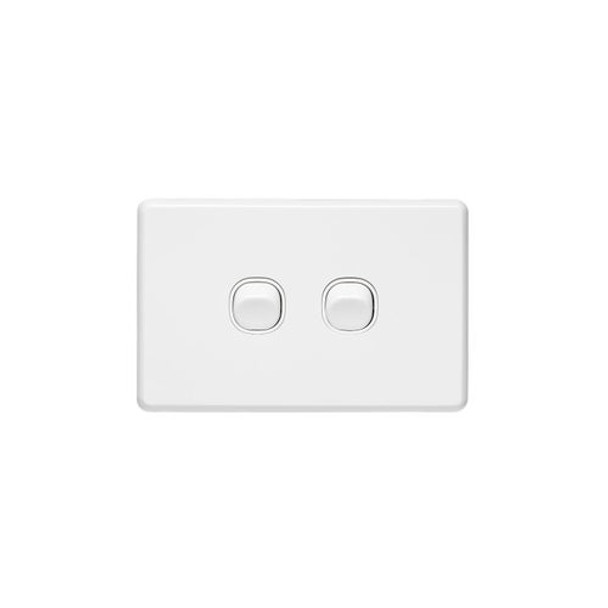 2 Gang Single light switch CLASSIC Horizontal