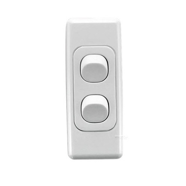 Architrave 2 Gang Single light switch