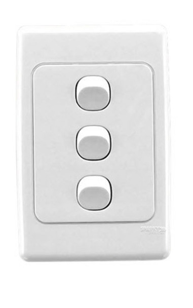 3 Gang Single light switch Vertical Original