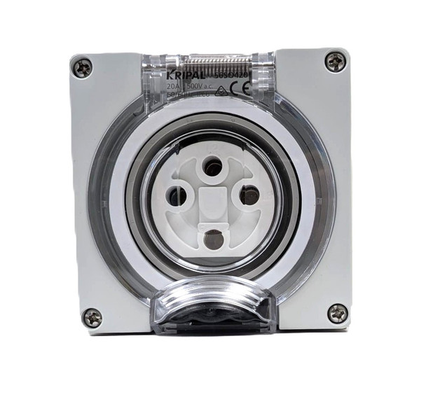 20 Amp 4 Pin 3 phase Surface Socket Outlet  IP66
