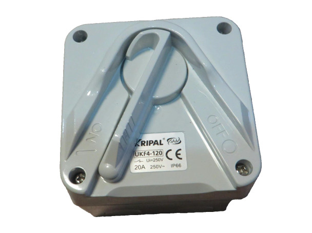 20 amp Mini Isolator 2 Pole Switch IP66