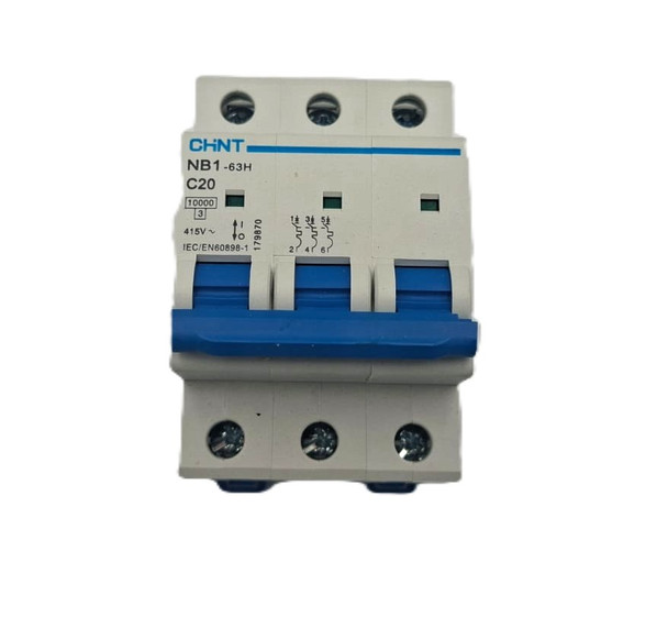 MCB 3 POLE CIRCUIT BREAKER 10KA / 20 32 63 Amp