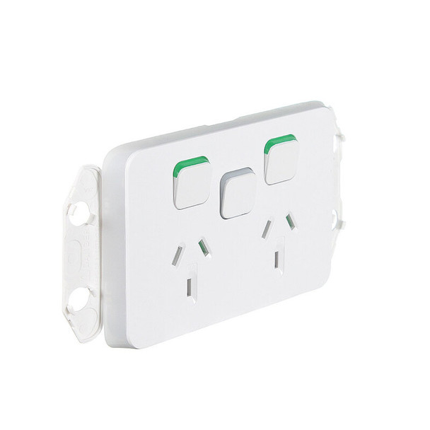 Iconic 10 Amp Double Power Point Extra 16A Switch