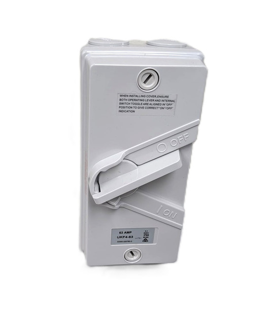 63 amp Isolator 4 Pole Switch IP66