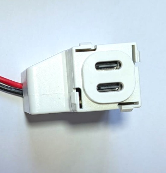 Double USB-C Power Mechanism Mech Suits Clipsal Wall Plates Fast 3A PD 20W