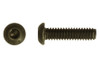 M10-1.50 x 40 mm Button Head Socket Cap Screw, ISO 7380, 12.9 Alloy Steel, Thermal Black Oxide - FT (Box of 400)