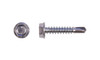 1/4"-14 x 1-3/4 Hex Washer Head  Tek Screw #3 Point, 410 SS (Box of 1000)