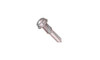 1/4"-28 x 3 Hex Washer Head  Tek Screw #5 Point, Steel Silver Ruspert (Box of 500)