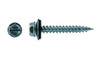 #8-15 x 1 Hex Washer Head Slotted Self Piercing Screw, Steel Zinc Clear with Neo Washer (Box of 4000)