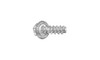 #10-14 x 1 Hex Washer Head Unslotted Thread Rolling Screw, Steel Zinc Clear & Wax (Box of 2000)