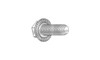 #10-32 x 5/8 Hex Washer Head, Serrated Unslotted Thread Rolling Screw, Steel Zinc Clear & Wax (Box of 7000)