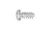 M3-1.34 x 12 mm Pan Head Torx (6-Lobe) Thread Rolling Screw, Steel Zinc Clear (Box of 5000)