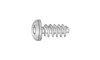 M3-1.34 x 14 mm Pan Head Torx (6-Lobe) Thread Rolling Screw, Steel Zinc Clear (Box of 5000)