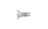 #6-20 x 3/8 Flat Head Slotted Thread Cutting Screw Type 25, Steel Zinc Clear (Box of 10000)