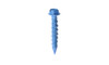 1/4" x 2-3/4" Hex Washer Head, Slotted Concrete Screw  Steel, Blue Ceramic (Tap King) (Package of 100)