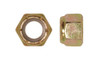 9/16"-12 UNC NE Nylon Insert Lock Nut, Grade C Steel, Zinc Yellow