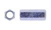 7/8"-9 x W1-1/4" x L2-1/2" Coupling Nut , Low Carbon Steel, Zinc Clear