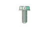 1/4"-20 x 1/2" Slotted Drive Hex Washer Head Machine Screw, Steel, Zinc Green - FT (Box of 3000)