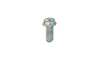 #8-32 x 1/4" Unslotted Drive Hex Washer Head Machine Screw, Steel, Zinc Green - FT (Box of 10000)