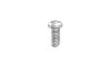 #8-32 x 1/2" Square Drive Pan Head Machine Screw, Steel, Zinc Clear - FT (Box of 10000)