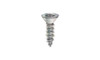 #8-18 x 1/2" Square Flat Head Sheet Metal Screw, Type AB, Steel, Zinc Plated  (Box of 10000)