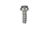 #14-14 x 1-3/4" Slotted Hex Washer Head Sheet Metal Screw, Type B, Steel, Zinc Plated  (Box of 1250)