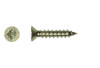 #10-12 x 2" Phillips Flat Head Sheet Metal Screw, Type A, Steel, Zinc Plated